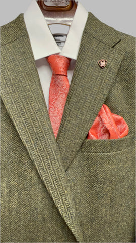 Herringbone Green Tweed suit