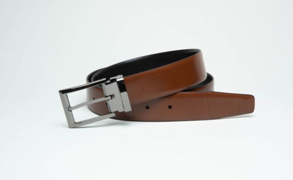 Tan/Black leather Belt