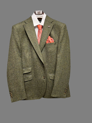 Herringbone Green Tweed suit