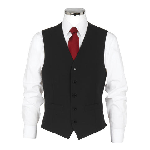 Plain black waistcoat ss10120v5